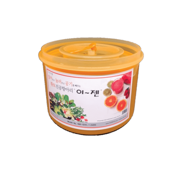 Contenedor de fermentación probiótica para kimchi, diseñado para conservar y fermentar verduras de manera natural y saludable.