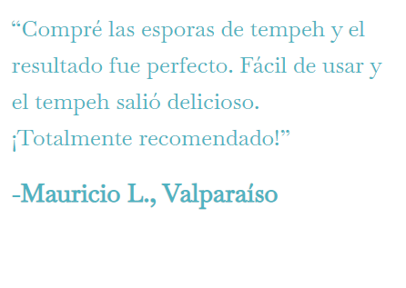 “Compré las esporas de tempeh y el resultado fue perfecto. Fácil de usar y el tempeh salió delicioso. ¡Totalmente recomendado!”