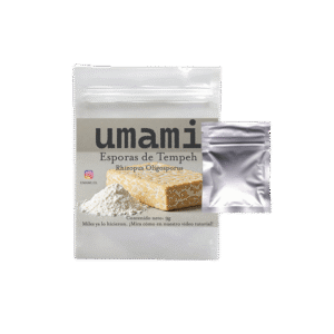 Esporas de tempeh en frasco – iniciador artesanal con video tutorial para hacer tempeh en casa