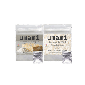 Pack de esporas de tempeh y de koji para fermentación artesanal de Umami Chile