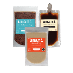 Pack de tamari de garbanzo, miso de poroto negro y shio-koji artesanal de Umami Chile